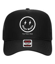 Load image into Gallery viewer, Smiley Name Drop Trucker - Custom for Your Location!