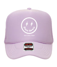 Load image into Gallery viewer, Smiley Name Drop Trucker - Custom for Your Location!