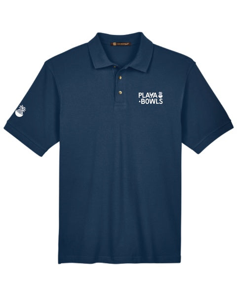 Stacked Logo Polo - Navy